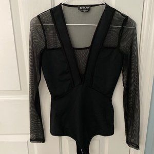 Bebe bodysuit, sz. XS, long sheer sleeves
